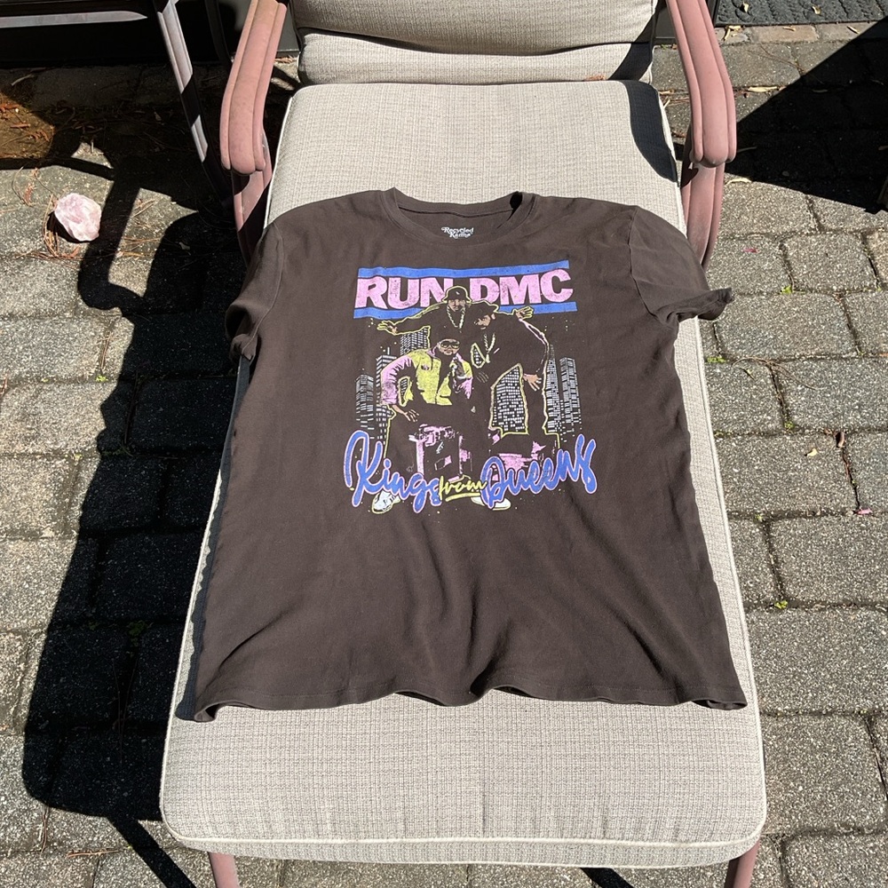 Recycled Karma Black and Purple RUN DMC Tee